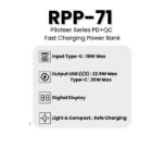REMAX RPP-71 Piloteer Series  Fast Charging Power Bank (PD 20W+QC 22.5W)(10000mAh) - Image 4